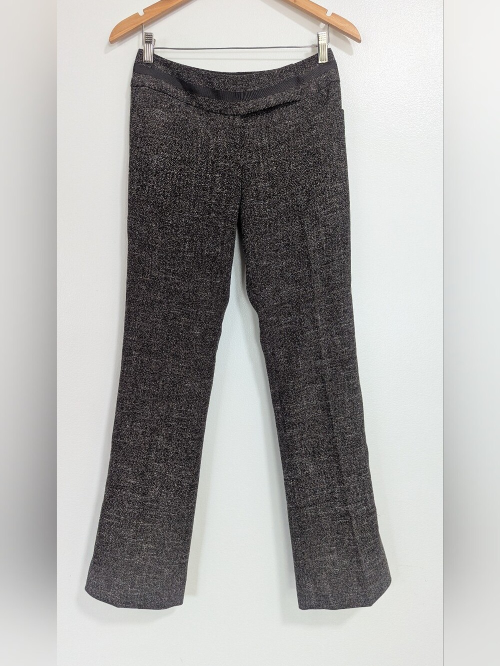 NWT The Limited Size 0R Drew Fit Brown Tweed Dress Pants Trousers